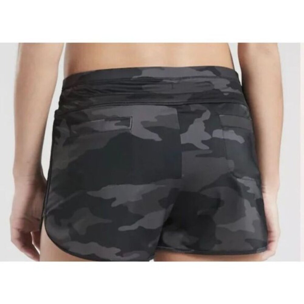 Athleta Surge Swim Shorts in Black Camo - Picture 3 of 4